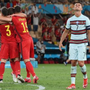 Copa de Europa-Bélgica eliminó a Portugal 1-0